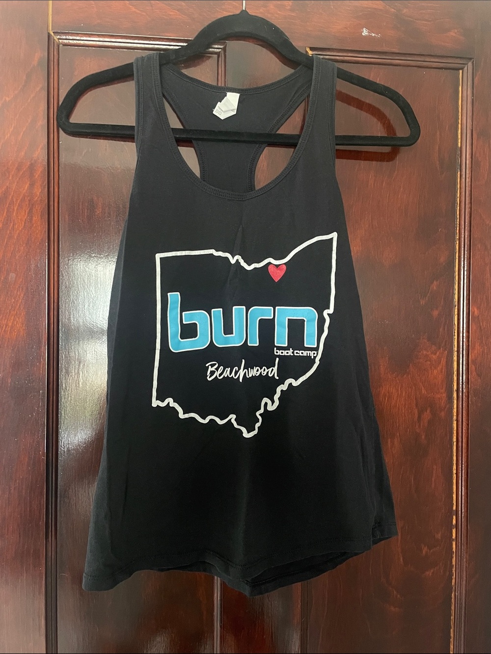 Burn Boot Camp Black Racerback Tank Beachwood OH
